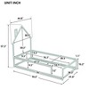 ALEXOUN Twin Size Pine Wood Grounded Bed with House-Shaped Headboard and Safety Guardrails for Kids Teens,No Box Spring Needed - 3 of 4