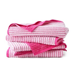 TOWN & COUNTRY PLAY 4-Piece Striped Reversible Terry Brights Bath Towel Set - 1 of 4