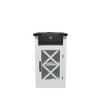 HDZNVF 15.4 inch Rustic Nightstand with Barn Door and Adjustable Shelf, White - 3 of 4