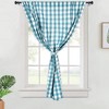 Tie Up Curtains Buffalo Plaid Rod Pocket Tie Up Shades - 3 of 4