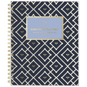 AT-A-GLANCE Emily Ley 2025-2026 Weekly/Monthly 11"x9.375" Large Create-Your-Own Navy Blue - 1 of 4