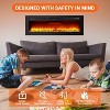 Electric Fireplace 72 Inch, Ultra-Thin Recessed and Wall Mounted Fireplace Heater, Linear Fire Place w/Thermostat, Remote & Touch Screen, Timer - 4 of 4
