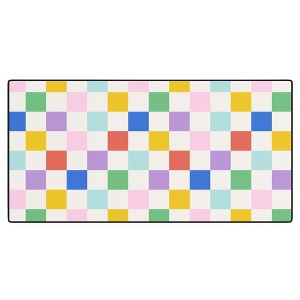 Emanuela Carratoni Checkered Rainbow Desk Mat - 1 of 4