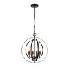 Chloe Lighting Osbert Industrial-Style 4 Light Rubbed Bronze Ceiling Pendant 16 Inches Wide - 2 of 4