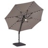 Sonkuki 11Ft Aluminum LED Cantilever Patio Umbrella with Base for Patio Deck Garden - 2 of 4