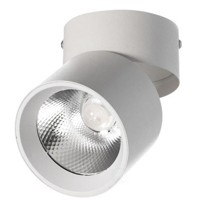 Aluminum Round LED Ceiling Spotlight - Adjustable Downlight with 15 Watt Cool White 4000K - Energy Efficient Ceiling Mounted Spot Light Black Set of 2