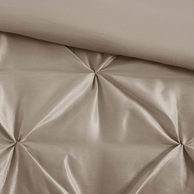 King Taupe Polyester 7-Piece Tufted Comforter Set