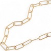 Anna-Kaci Women's Modern Paperclip Chain Necklace with Large Links- Gold - 2 of 4
