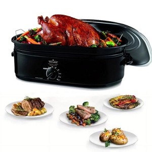 ELJGET 16 Quart Electric Roaster Oven, Temperature Control with Defrost/Warm Function, Electric Roaster with Removable Pan & Rack - 1 of 4