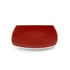 Gibson Home Soho Lounge 16 Piece Soft Square Stoneware Dinnerware Set in Red and White - image 4 of 4