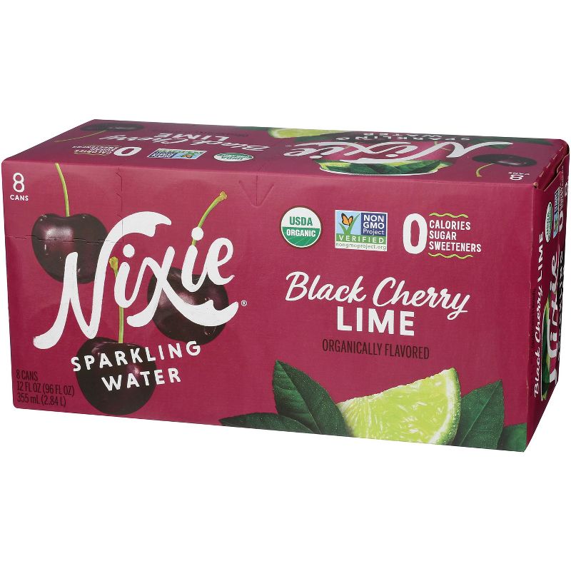 Nixie Sparkling Water Black Cherry Lime - Case of 3 - 8pk/ 12 fl oz, 1 of 2