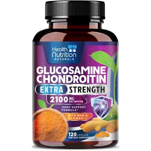 Glucosamine Chondroitin MSM Triple Strength Turmeric Joint Support 2100mg - 60 Capsules;120 Capsules;180 Capsules;240 Capsules - 1 of 4
