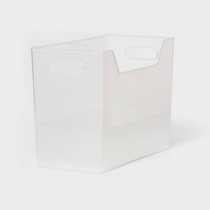 Large Multipurpose Storage Bin Clear - Brightroom™: Polyethylene, Universal Utility, 9.75" H, 855 Volume, Spot Clean - 1 of 4