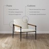 Nathan James Metal Accent Chair Boucle Fabric: Upholstered Lounge Armchair for Bedroom, Cotton & Faux Leather - 4 of 4