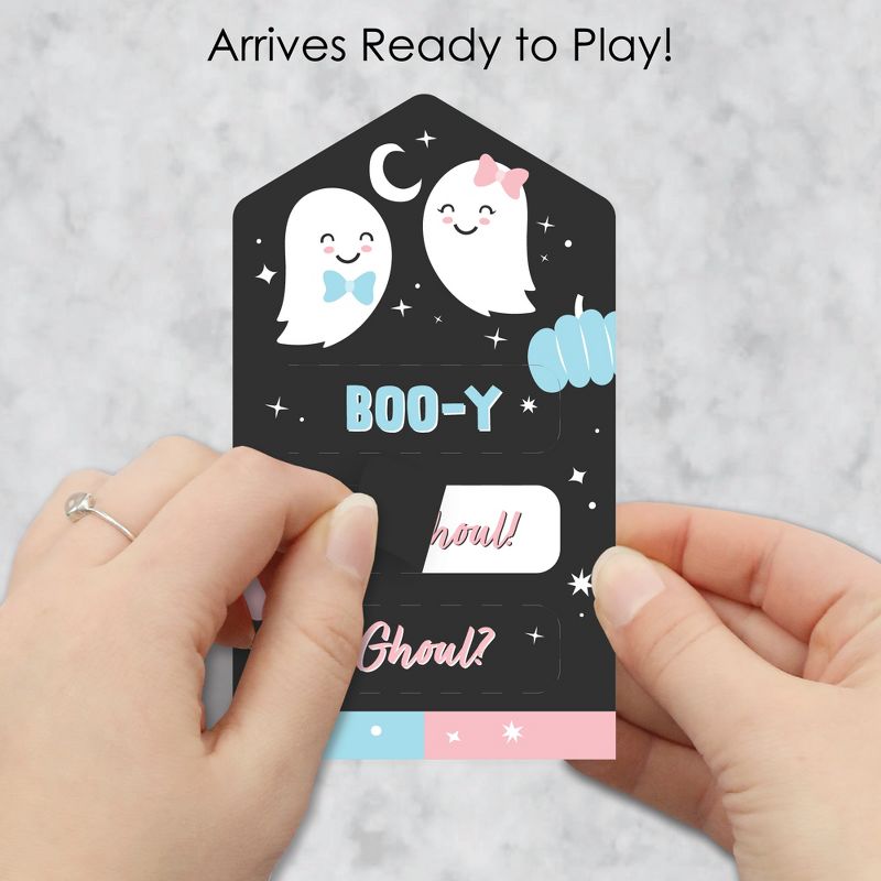 Big Dot of Happiness Girl Boo-y or Ghoul - Party Game Pickle Cards - Halloween Gender Reveal Pull Tabs - Set of 12, 2 of 6