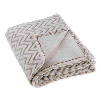 50"x60" Chevron Plush Throw Blanket - Design Imports