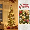 6-12ft Artificial Christmas Tree with Fervent Warm White Lights, Xmas Slim Tree with Pine Cone & Foldable Stand, Decoration for Festival, Party, Home - 4 of 4