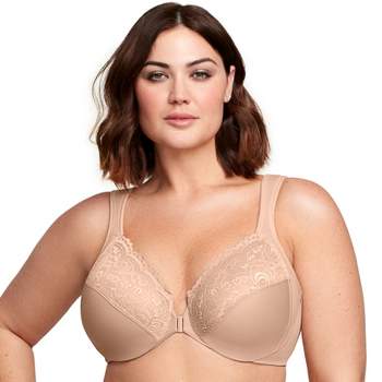 Glamorise Womens Front-closure Smoothing Wonderwire Underwire Bra 1247  Cappuccino 44h : Target