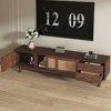 70.8'' Mid Century TV Stand with Rattan Sliding Doors and Drawers for 80'' TVs,Media Console for Living Room-Baofuwish - 3 of 4