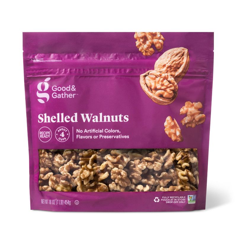 Shelled Walnuts - 16oz - Good &#38; Gather&#8482;, 1 of 5