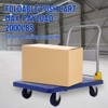 Industrial Steel Flat Dolly Cart - 1100 lb Capacity, 36x24 Inch L-Shape Platform - 2 of 4