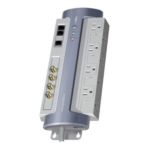 Panamax® M8-AV Power Conditioner and Surge Protector, 8 Outlets with Telephone and Coax, 6-Ft. Cord, Gray - 1 of 1