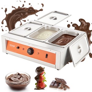 VEVOR Chocolate Tempering Machine, 26.5 Lbs 3 Tanks Chocolate Melting Pot TEMP Control 86~185℉,1500W Stainless Steel Electric Commercial Food Warmer - 1 of 4