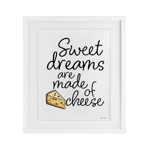 Stupell Industries Sweet Dreams Are Made Of Cheese Framed Print Under Glass Art - 1 of 4