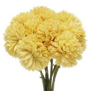 Unique Bargains Silk Chrysanthemum Faux Artificial Flower for DIY Craft Wedding Decoration 10 Pcs - 1 of 3