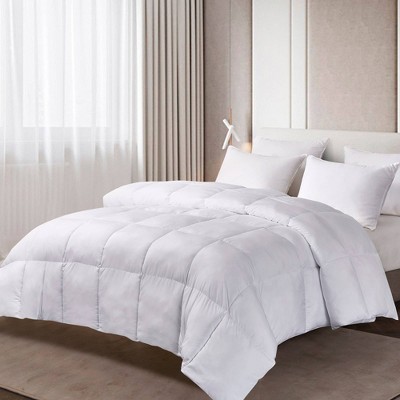 Microfiber Down Comforter (King) White 