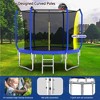 Whisen Kids’ Trampoline with Safety Enclosure Net, Foam Padded Poles, W-Shaped Legs,  Ladder and Basketball Hoop - Blue - 3 of 4