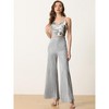 Allegra K Women's Sparkly Glitter Wide Leg Palazzo Party High Waist Pants - 3 of 4