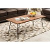 Leonardo Cocktail Table Weathered Fir & Black - Boraam: Rustic Rectangle Coffee Table, Iron Frame, Easy to Clean - 2 of 4