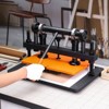 VEVOR Leather Cutting Machine, 14.2 x 10.2 in Embossing Plate Manual Die Cutter, 0.47 in Pressure Stroke Dual Guide Shafts Die Cut Machine, Black - 2 of 4