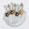 Big Dot of Happiness Adult Happy Birthday - Gold - Birthday Party Paper Napkin Holder - Napkin Rings - Set of 24 - 3 of 4