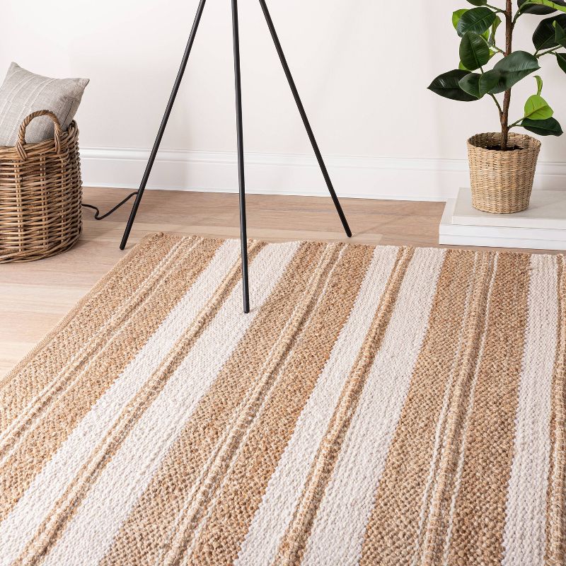 Riverton Striped Jute/Wool Area Rug Tan - Threshold™ designed with Studio McGee, 2 of 8