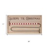 HomeRoots 11" X 20" Natural And Red  Wood Sleeps 'Til Christmas Advent Calendar Hanging Wall Decor - 3 of 4