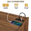 Mirod Modern TV Stand with Ample Storage,4 Drawer Design with Tempered Glass ,Built-in Charging Ports and Ambient LED Lighting - 3 of 4
