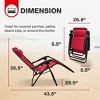 Elevon Adjustable Outdoor Zero Gravity Recliner Lounge Chair w/ Detachable Cup Holder for Deck or Beach Bonfire, Weight 300Lbs Max - 4 of 4