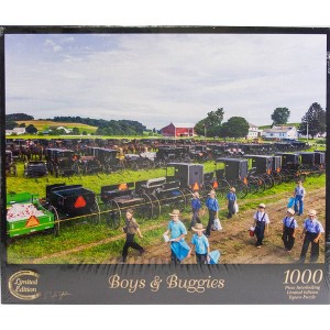 Doyle Yoder Boys & Buggies Amish Scene Jigsaw Puzzle 20 x 27 1000 Pieces - 1 of 3