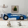 CAVINAS Twin/Full Size Race Car-Shaped Platform Bed with Storage,Plywood Bed Frame for Kids Room,Bedroom - 2 of 4