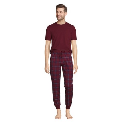 Lands' End Men's Knit Jersey Pajama Sleep Set - Medium - Rich Burgundy ...