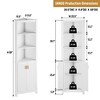 MOEPISY Tall Corner Shelf with Doors, 5-Tier Corner Storage Cabinet with Doors, Space Saver Shelf for Bathroom White - 2 of 4