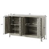 Modern Wooden Accent Buffet Cabinet with Adjustable Shelfs, Versatile Storage Sideboard for Living Room, Dining Room or Hallway-The Pop Home - 4 of 4