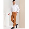 Lars Amadeus Men's Flat Front Unique Plaid Printed Business Dress Pants - 4 of 4