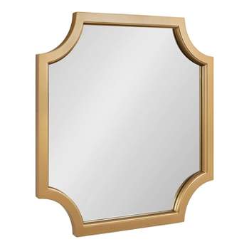 24" x 24" Hogan Framed Scallop Wall Mirror Gold - Kate & Laurel All Things Decor