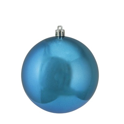 Vickerman 4" Shiny Shatterproof Christmas Ball Ornament - Turquoise
