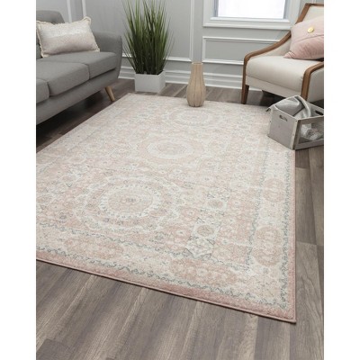 Harper 5' x 7' Pink Lemonade Vintage Synthetic Area Rug