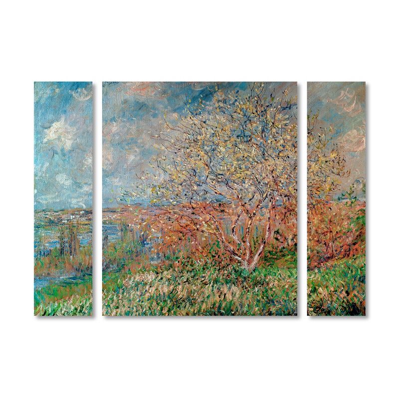 Trademark Fine Art - Claude Monet 'Spring 1880' Multi Panel Art Set Large, 1 of 4
