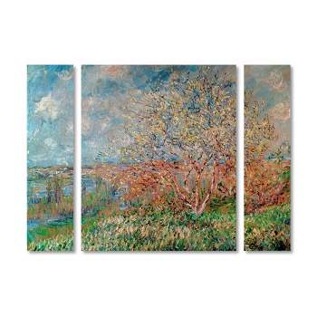 Trademark Fine Art - Claude Monet 'Spring 1880' Multi Panel Art Set Large